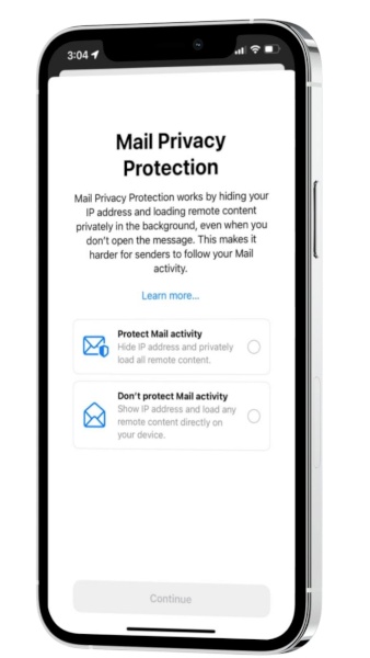 Mail Privacy Protection Screenshot on IOS15